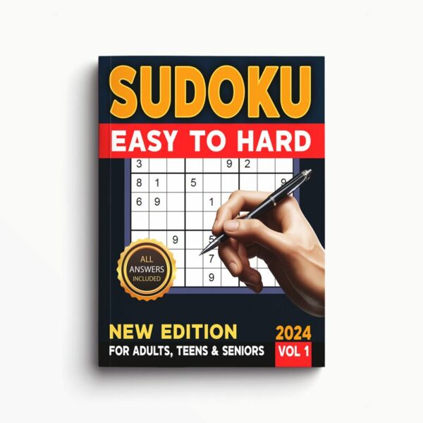 Sudoku Easy To Hard For Adults Teens and Seniors Book Cover